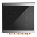 ILVE Majestic III 30-Inch Induction Range with 4 Induction Elements and Triple Glass Door Electric Oven in Mightnight Blue with Copper Trim (UMIB30NR3MBP)