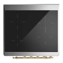 ILVE Majestic III 30-Inch Induction Range with 4 Induction Elements and Triple Glass Door Electric Oven in RAL with Brass Trim (UMIB30NR3RAG)