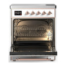 ILVE Majestic III 30-Inch Induction Range with 4 Induction Elements and Triple Glass Door Electric Oven in RAL with Copper Trim (UMIB30NR3RAP)