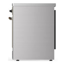 ILVE Majestic III 30-Inch Induction Range with 4 Induction Elements and Triple Glass Door Electric Oven in Stainless Steel with Burnished Trim (UMIB30NR3SSB)