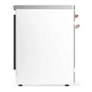 ILVE Majestic III 30-Inch Induction Range with 4 Induction Elements and Triple Glass Door Electric Oven in White with Copper Trim (UMIB30NR3WHP)