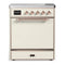 ILVE Majestic III 30-Inch Induction Range with 4 Induction Elements and Solid Door Electric Oven in Antique White with Copper Trim (UMIB30QNR3AWP)