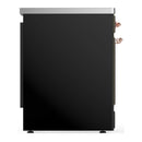 ILVE Majestic III 30-Inch Induction Range with 4 Induction Elements and Solid Door Electric Oven in Glossy Black with Copper Trim (UMIB30QNR3BKP)