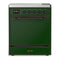 ILVE Majestic III 30-Inch Induction Range with 4 Induction Elements and Solid Door Electric Oven in Emerald Green with Burnished Trim (UMIB30QNR3EGB)