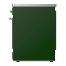 ILVE Majestic III 30-Inch Induction Range with 4 Induction Elements and Solid Door Electric Oven in Emerald Green with Chrome Trim (UMIB30QNR3EGC)