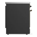 ILVE Majestic III 30-Inch Induction Range with 4 Induction Elements and Solid Door Electric Oven in Matte Graphite with Burnished Trim (UMIB30QNR3MGB)