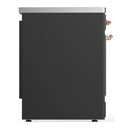 ILVE Majestic III 30-Inch Induction Range with 4 Induction Elements and Solid Door Electric Oven in Matte Graphite with Copper Trim (UMIB30QNR3MGP)