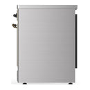 ILVE Majestic III 30-Inch Induction Range with 4 Induction Elements and Solid Door Electric Oven in Stainless Steel with Burnished Trim (UMIB30QNR3SSB)