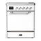 ILVE Majestic III 30-Inch Induction Range with 4 Induction Elements and Solid Door Electric Oven in White with Chrome Trim (UMIB30QNR3WHC)