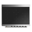 ILVE Majestic III 36-Inch Induction Range with 6 Induction Elements and Triple Glass Door Electric Oven in Blue Grey with Burnished Trim (UMIB36NR3BGB)