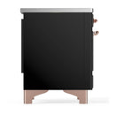ILVE Majestic III 36-Inch Induction Range with 6 Induction Elements and Triple Glass Door Electric Oven in Glossy Black with Copper Trim (UMIB36NR3BKP)