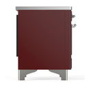 ILVE Majestic III 36-Inch Induction Range with 6 Induction Elements and Triple Glass Door Electric Oven in Burgundy with Chrome Trim (UMIB36NR3BUC)