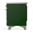 ILVE Majestic III 36-Inch Induction Range with 6 Induction Elements and Triple Glass Door Electric Oven in Emerald Green with Chrome Trim (UMIB36NR3EGC)