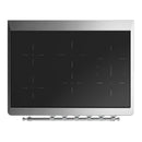 ILVE Majestic III 36-Inch Induction Range with 6 Induction Elements and Triple Glass Door Electric Oven in Emerald Green with Chrome Trim (UMIB36NR3EGC)
