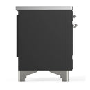 ILVE Majestic III 36-Inch Induction Range with 6 Induction Elements and Triple Glass Door Electric Oven in Matte Graphite with Chrome Trim (UMIB36NR3MGC)