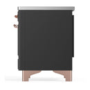 ILVE Majestic III 36-Inch Induction Range with 6 Induction Elements and Triple Glass Door Electric Oven in Matte Graphite with Copper Trim (UMIB36NR3MGP)