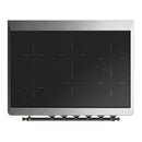 ILVE Majestic III 36-Inch Induction Range with 6 Induction Elements and Triple Glass Door Electric Oven in Stainless Steel with Burnished Trim (UMIB36NR3SSB)