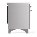 ILVE Majestic III 36-Inch Induction Range with 6 Induction Elements and Triple Glass Door Electric Oven in Stainless Steel with Chrome Trim (UMIB36NR3SSC)