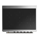 ILVE Majestic III 36-Inch Induction Range with 6 Induction Elements and Solid Door Electric Oven in Antique White with Burnished Trim (UMIB36QNR3AWB)