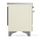 ILVE Majestic III 36-Inch Induction Range with 6 Induction Elements and Solid Door Electric Oven in Antique White with Chrome Trim (UMIB36QNR3AWC)