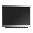 ILVE Majestic III 36-Inch Induction Range with 6 Induction Elements and Solid Door Electric Oven in Burgundy with Burnished Trim (UMIB36QNR3BUB)