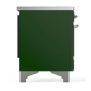 ILVE Majestic III 36-Inch Induction Range with 6 Induction Elements and Solid Door Electric Oven in Emerald Green with Chrome Trim (UMIB36QNR3EGC)