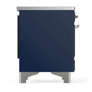 ILVE Majestic III 36-Inch Induction Range with 6 Induction Elements and Solid Door Electric Oven in Mightnight Blue with Chrome Trim (UMIB36QNR3MBC)