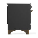 ILVE Majestic III 36-Inch Induction Range with 6 Induction Elements and Solid Door Electric Oven in Matte Graphite with Burnished Trim (UMIB36QNR3MGB)