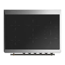 ILVE Majestic III 36-Inch Induction Range with 6 Induction Elements and Solid Door Electric Oven in Matte Graphite with Burnished Trim (UMIB36QNR3MGB)