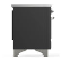 ILVE Majestic III 36-Inch Induction Range with 6 Induction Elements and Solid Door Electric Oven in Matte Graphite with Chrome Trim (UMIB36QNR3MGC)