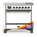 ILVE Majestic III 36-Inch Induction Range with 6 Induction Elements and Solid Door Electric Oven in RAL with Burnished Trim (UMIB36QNR3RAB)