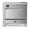 ILVE Majestic III 36-Inch Induction Range with 6 Induction Elements and Solid Door Electric Oven in Stainless Steel with Chrome Trim (UMIB36QNR3SSC)