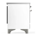 ILVE Majestic III 36-Inch Induction Range with 6 Induction Elements and Solid Door Electric Oven in White with Chrome Trim (UMIB36QNR3WHC)