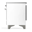 ILVE Majestic III 36-Inch Induction Range with 6 Induction Elements and Solid Door Electric Oven in White with Chrome Trim (UMIB36QNR3WHC)