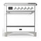 ILVE Majestic III 36-Inch Induction Range with 6 Induction Elements and Solid Door Electric Oven in White with Chrome Trim (UMIB36QNR3WHC)