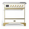 ILVE Majestic III 36-Inch Induction Range with 6 Induction Elements and Solid Door Electric Oven in White with Brass Trim (UMIB36QNR3WHG)