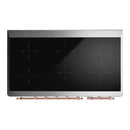 ILVE Majestic III 48-Inch Induction Range with 6 Induction Elements and Triple Glass Door Electric Oven in Antique White with Copper Trim (UMIB48NR3AWP)