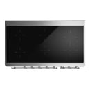 ILVE Majestic III 48-Inch Induction Range with 6 Induction Elements and Triple Glass Door Electric Oven in Blue Grey with Chrome Trim (UMIB48NR3BGC)
