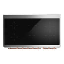 ILVE Majestic III 48-Inch Induction Range with 6 Induction Elements and Triple Glass Door Electric Oven in Blue Grey with Copper Trim (UMIB48NR3BGP)
