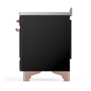 ILVE Majestic III 48-Inch Induction Range with 6 Induction Elements and Triple Glass Door Electric Oven in Glossy Black with Copper Trim (UMIB48NR3BKP)