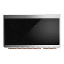 ILVE Majestic III 48-Inch Induction Range with 6 Induction Elements and Triple Glass Door Electric Oven in Burgundy with Copper Trim (UMIB48NR3BUP)