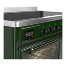 ILVE Majestic III 48-Inch Induction Range with 6 Induction Elements and Triple Glass Door Electric Oven in Emerald Green with Burnished Trim (UMIB48NR3EGB)