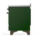 ILVE Majestic III 48-Inch Induction Range with 6 Induction Elements and Triple Glass Door Electric Oven in Emerald Green with Burnished Trim (UMIB48NR3EGB)