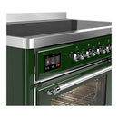 ILVE Majestic III 48-Inch Induction Range with 6 Induction Elements and Triple Glass Door Electric Oven in Emerald Green with Chrome Trim (UMIB48NR3EGC)