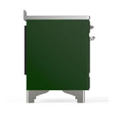 ILVE Majestic III 48-Inch Induction Range with 6 Induction Elements and Triple Glass Door Electric Oven in Emerald Green with Chrome Trim (UMIB48NR3EGC)