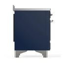 ILVE Majestic III 48-Inch Induction Range with 6 Induction Elements and Triple Glass Door Electric Oven in Mightnight Blue with Chrome Trim (UMIB48NR3MBC)