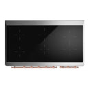 ILVE Majestic III 48-Inch Induction Range with 6 Induction Elements and Triple Glass Door Electric Oven in Mightnight Blue with Copper Trim (UMIB48NR3MBP)
