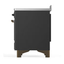 ILVE Majestic III 48-Inch Induction Range with 6 Induction Elements and Triple Glass Door Electric Oven in Matte Graphite with Burnished Trim (UMIB48NR3MGB)