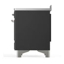 ILVE Majestic III 48-Inch Induction Range with 6 Induction Elements and Triple Glass Door Electric Oven in Matte Graphite with Chrome Trim (UMIB48NR3MGC)