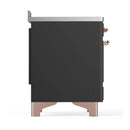 ILVE Majestic III 48-Inch Induction Range with 6 Induction Elements and Triple Glass Door Electric Oven in Matte Graphite with Copper Trim (UMIB48NR3MGP)